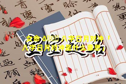 女命 🐟 八字日月对冲「八字日月对冲是什么意思」